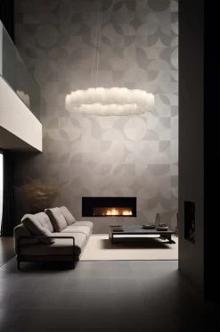 Stilnovo Honey pendellampa, rund, 60 cm, vit