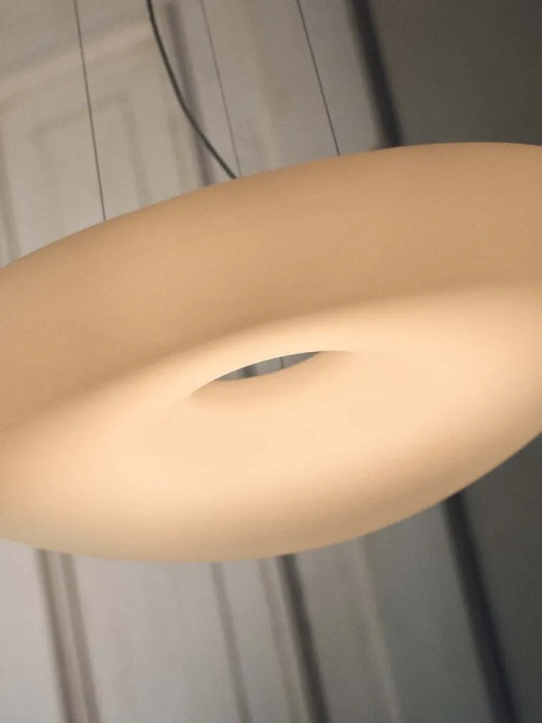 Stilnovo Mr. Magoo pendellampa, 76 cm, fasad, vit