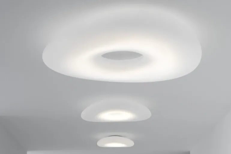 Stilnovo Mr. Magoo taklampa, 52 cm, vit