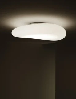 Stilnovo Mr. Magoo taklampa, 52 cm, vit