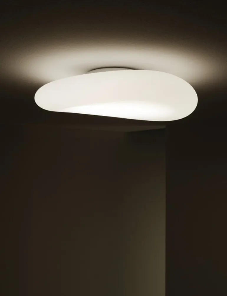 Stilnovo Mr. Magoo taklampa, 52 cm, vit