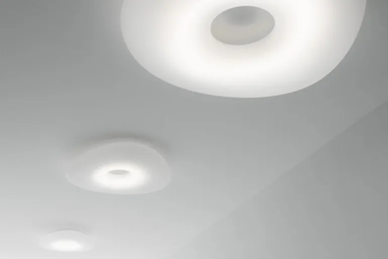 Stilnovo Mr. Magoo taklampa, 52 cm, vit