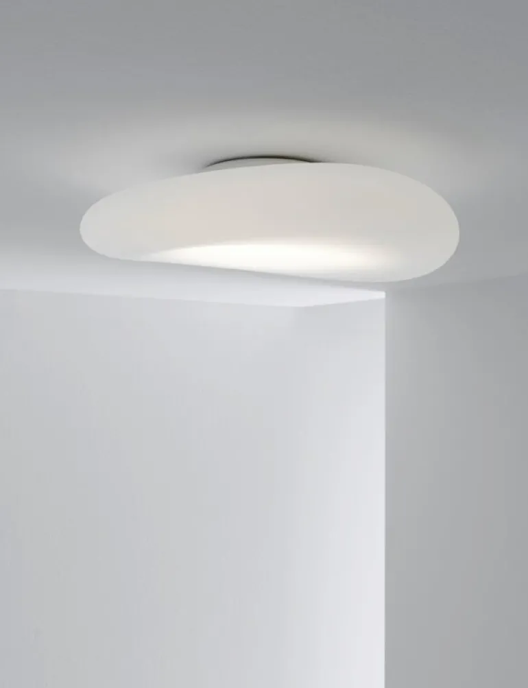 Stilnovo Mr. Magoo taklampa, 76 cm, vit