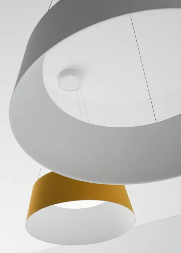 Stilnovo Oxygen pendellampa, 56 cm, vit