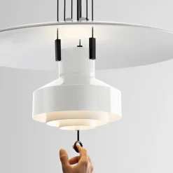 Stilnovo Saliscendi pendel, vit - grå