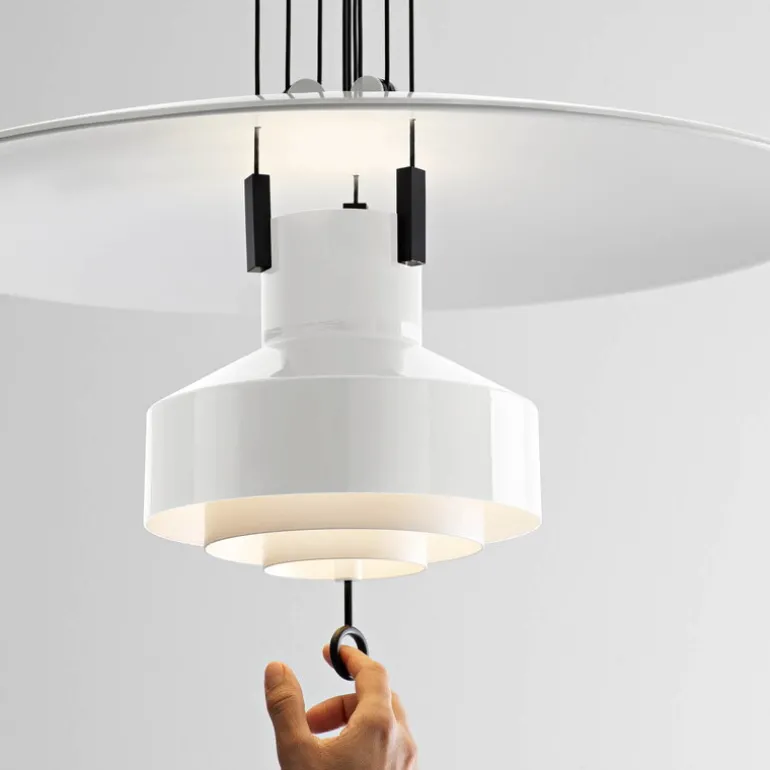 Stilnovo Saliscendi pendel, vit - grå