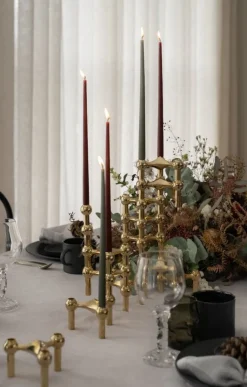 STOFF Copenhagen STOFF Nagel ljushållare, 3-pack, mässing