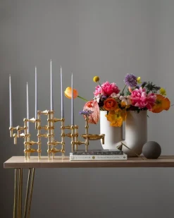 STOFF Copenhagen STOFF Nagel ljushållare, 3-pack, mässing