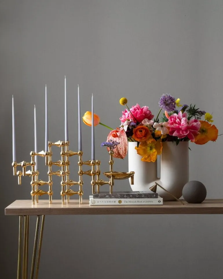 STOFF Copenhagen STOFF Nagel ljushållare, 3-pack, mässing