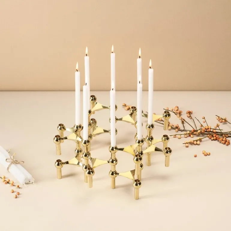 STOFF Copenhagen STOFF Nagel ljushållare, 3-pack, mässing