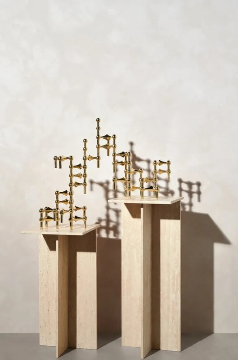 STOFF Copenhagen STOFF Nagel ljushållare, 3-pack, mässing