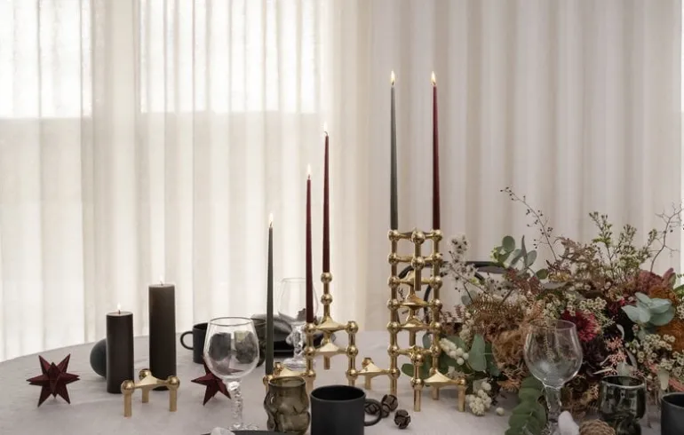 STOFF Copenhagen STOFF Nagel ljushållare, 3-pack, mässing