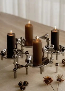 STOFF Copenhagen STOFF Nagel ljushållare, krom