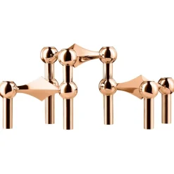 STOFF Copenhagen STOFF Nagel ljusstake, set om 3, roséguld