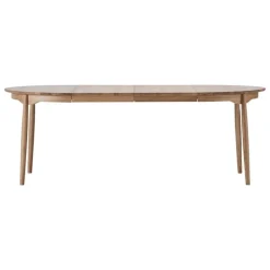 Stolab Carl bord, runt, 115 cm + 2 x 50 cm förlängningar, oljad ek