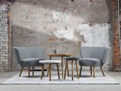 Stolab Tureen bord, 52 cm, ek - vit marmor