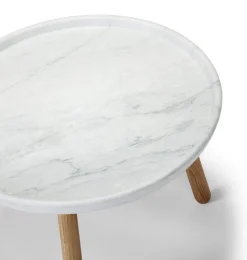 Stolab Tureen bord, 52 cm, ek - vit marmor