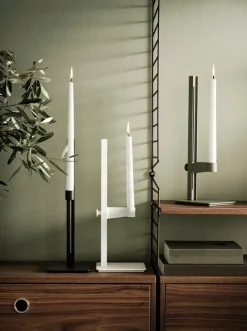 String Furniture Museum ljusstake, mörkbrun