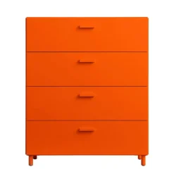 String Furniture Relief byrå med ben, bred, orange