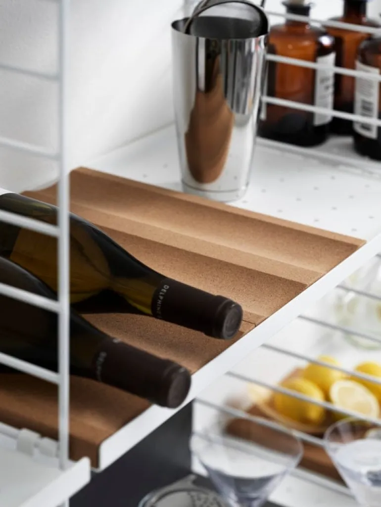 String Furniture String flaskställ, kork, 2-pack