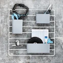 String Furniture String förvaring, 3-pack, grå