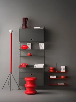 String Furniture String golvpanel, 115 x 30 cm, 1-pack, mörkgrå