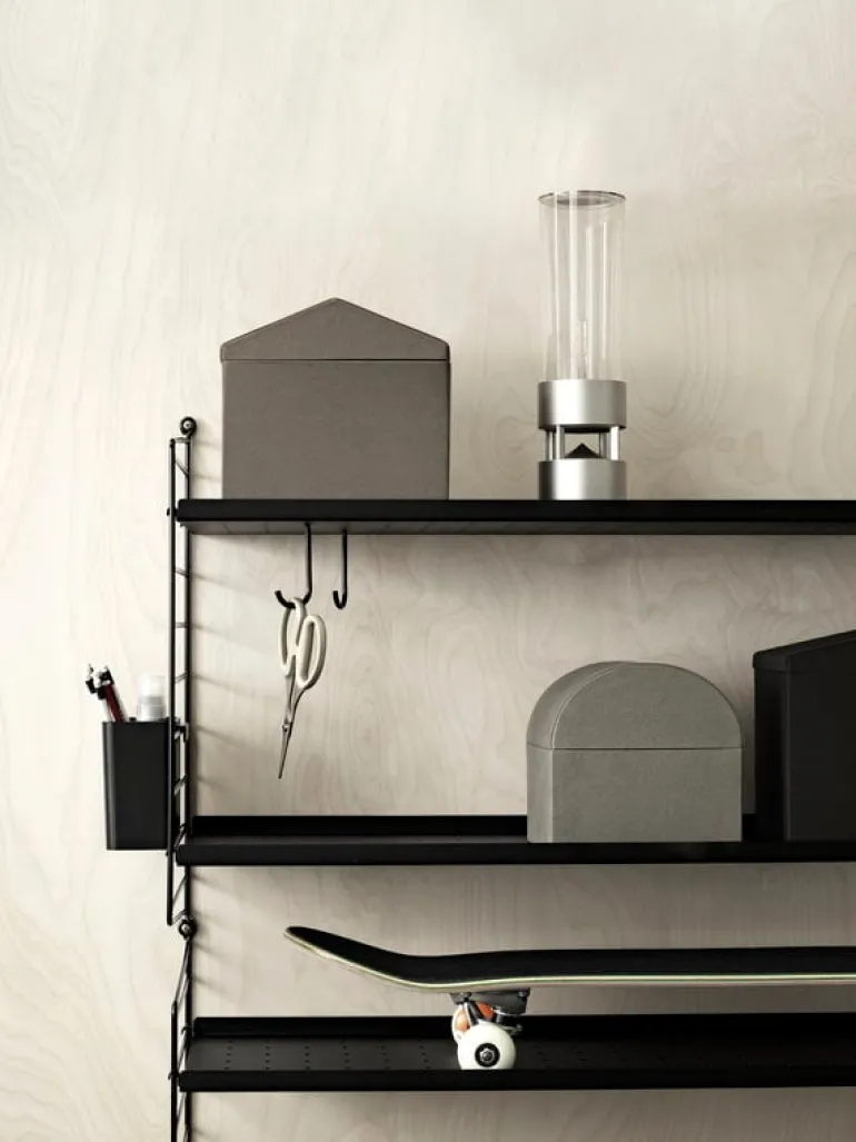 String Furniture String golvgavel 85 x 30 cm, 1-pack, svart