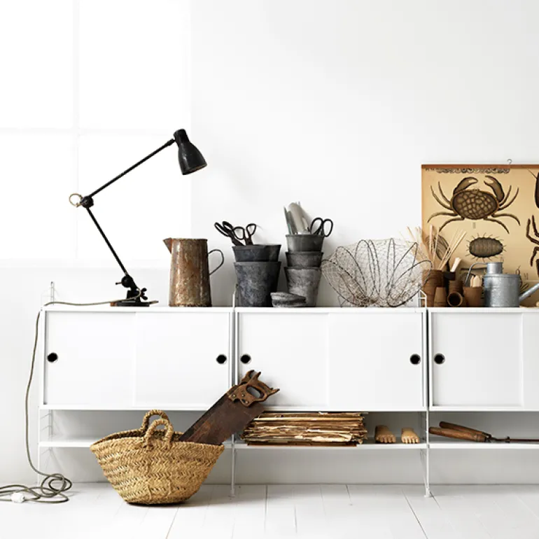 String Furniture String golvgavlar 85 x 30 cm, 2-pack, vit