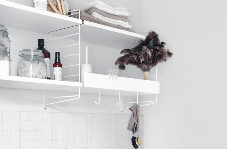 String Furniture String golvgavlar 85 x 30 cm, 2-pack, vit