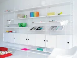 String Furniture String golvgavlar, 200 x 30 cm, 2-pack, vit