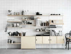 String Furniture String golvgavlar, 200 x 30 cm, 2-pack, vit