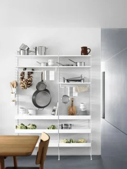 String Furniture String golvgavlar, 200 x 30 cm, 2-pack, vit