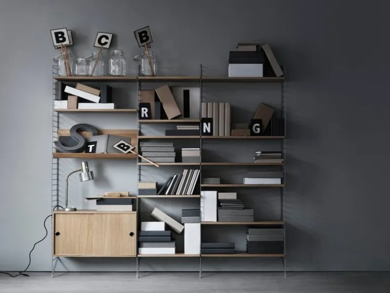 String Furniture String golvgavlar 200 x 30 cm, 2-pack, grå