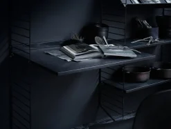 String Furniture String golvgavel 200 x 30 cm, 2-pack, svart