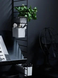 String Furniture String golvgavel 200 x 30 cm, 2-pack, svart