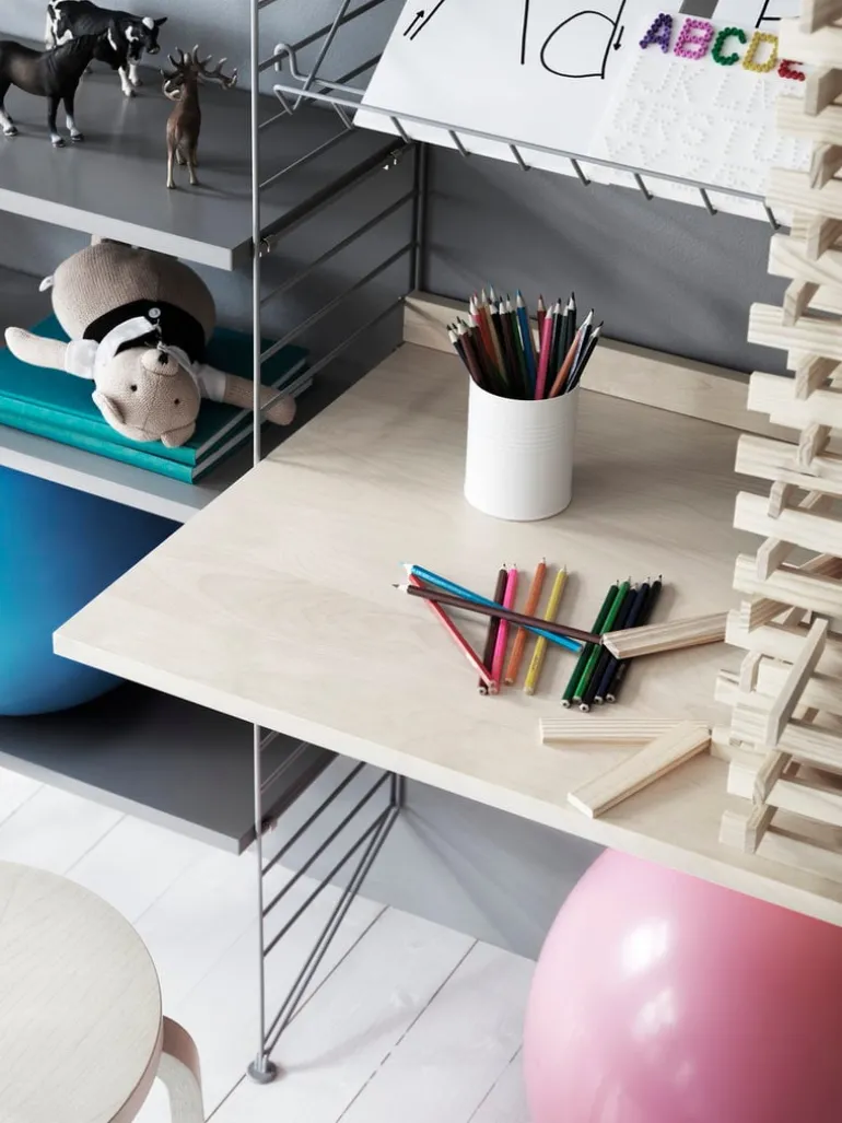 String Furniture String golvgavel, 200 x 30 cm, 1-pack, vit