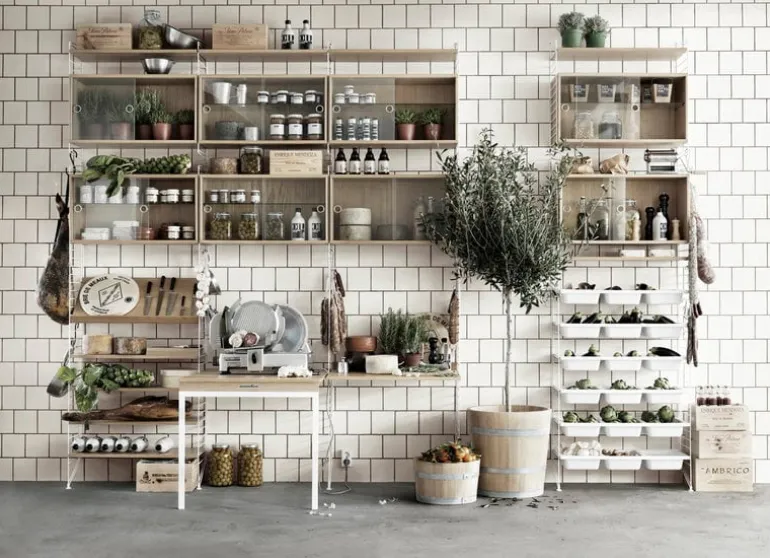 String Furniture String golvgavel, 200 x 30 cm, 1-pack, vit