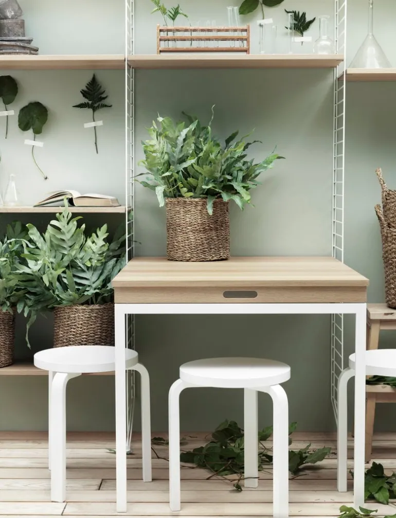 String Furniture String golvgavel, 200 x 30 cm, 1-pack, vit