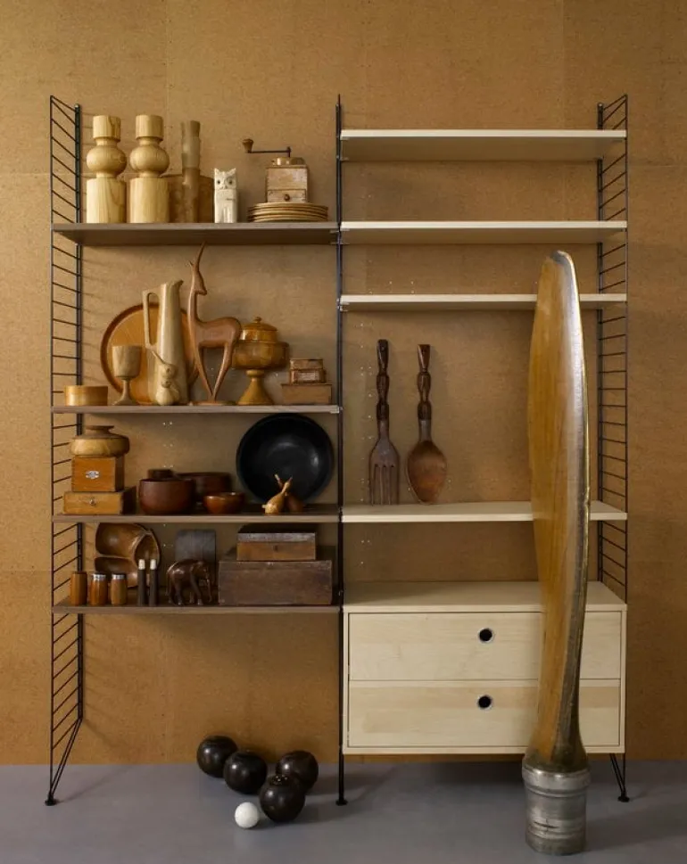 String Furniture String hylla 78 x 30 cm, 3-pack, valnöt