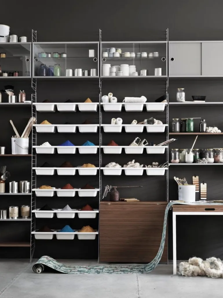 String Furniture String hylla 78 x 30 cm, 3-pack, valnöt