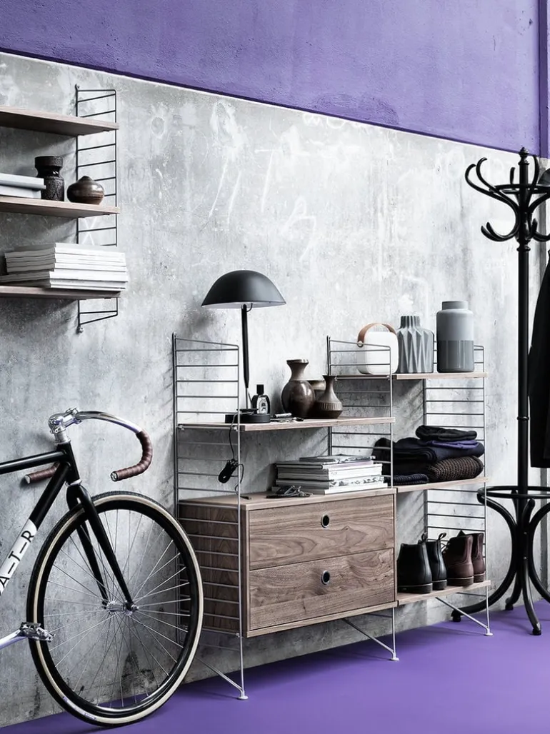 String Furniture String hylla 78 x 30 cm, 3-pack, valnöt