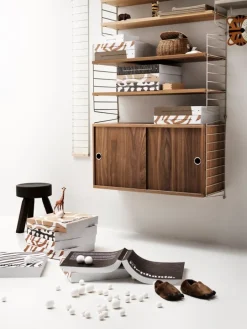 String Furniture String hylla 78 x 30 cm, 3-pack, valnöt