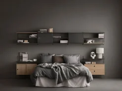 String Furniture String hylla 58 x 20 cm, 3-pack, mörkgrå