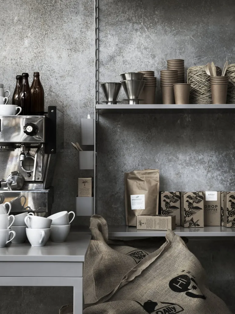 String Furniture String hylla 58 x 30 cm, 3-pack, grå