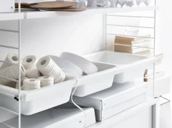 String Furniture String hylla, 78 x 30 cm, 3-pack, vit