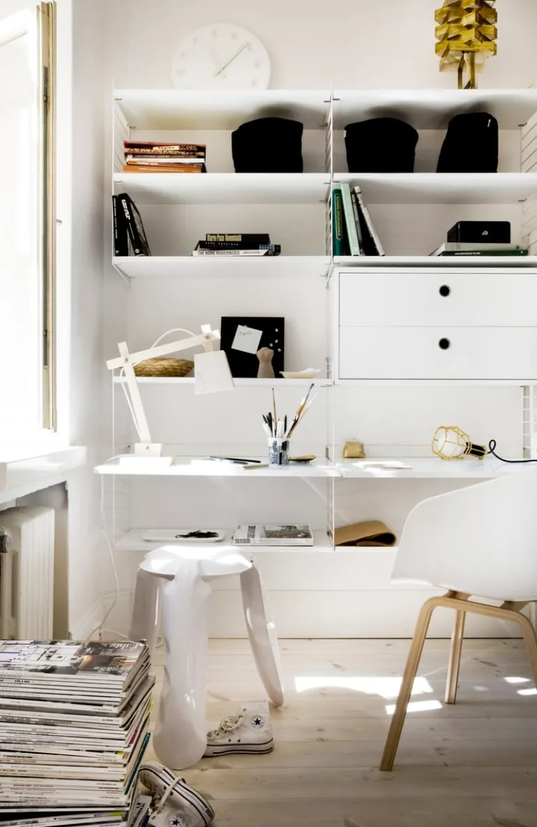 String Furniture String hylla, 78 x 30 cm, 3-pack, vit