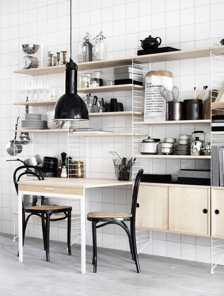 String Furniture String hylla, 78 x 30 cm, 3-pack, vit