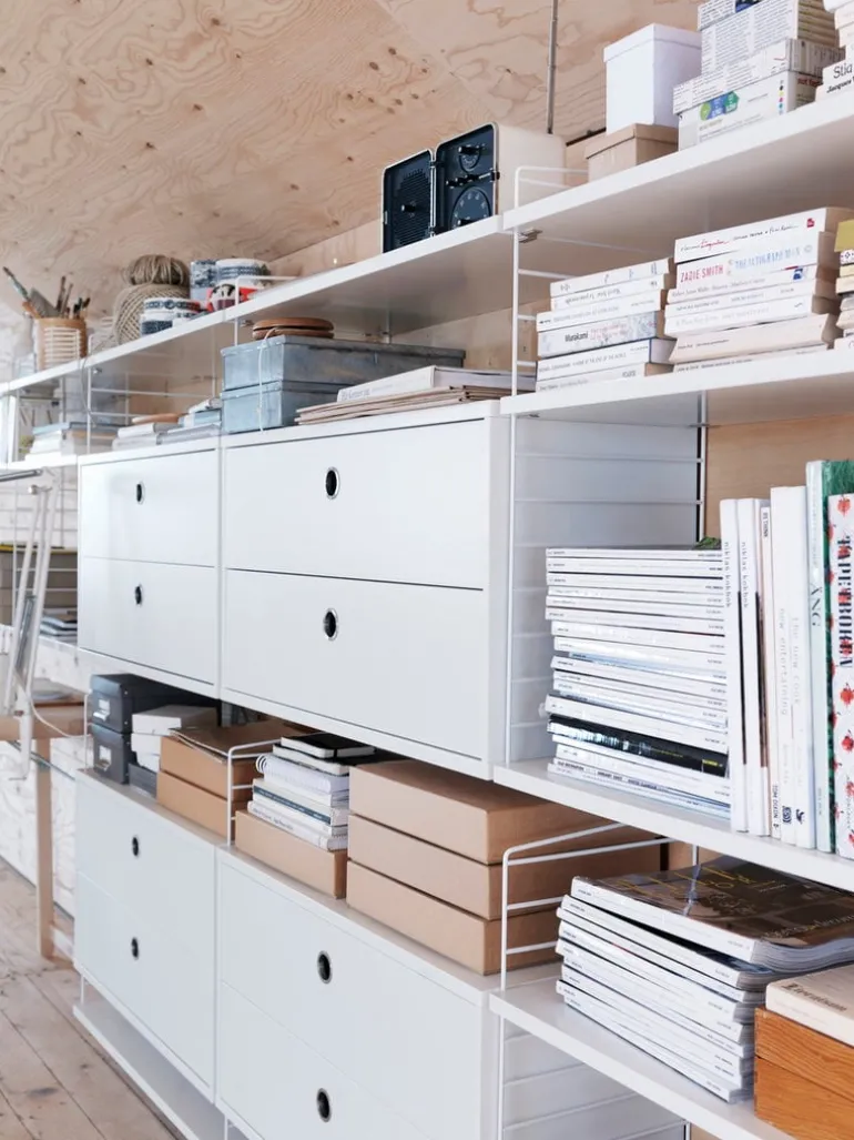 String Furniture String hylla, 78 x 30 cm, 3-pack, vit