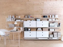 String Furniture String hylla, 78 x 30 cm, 3-pack, vit