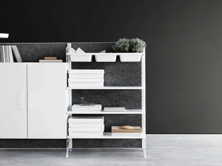 String Furniture String hylla, 78 x 30 cm, 3-pack, vit